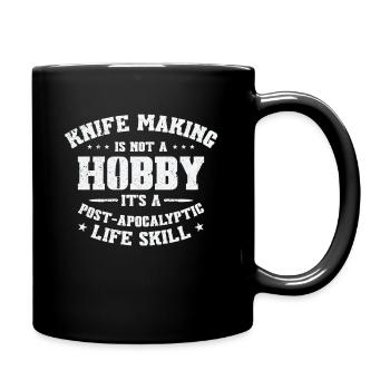 Messer Selbst Schmieden Damast Stahl Schmied - Tasse einfarbig - Schwarz - Rechts
