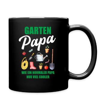 Garten Papa Lustiger Spruch Geschenk Herren - Tasse einfarbig - Schwarz - Rechts