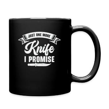 Messer Selbst Schmieden Damast Stahl Schmied - Tasse einfarbig - Schwarz - Rechts