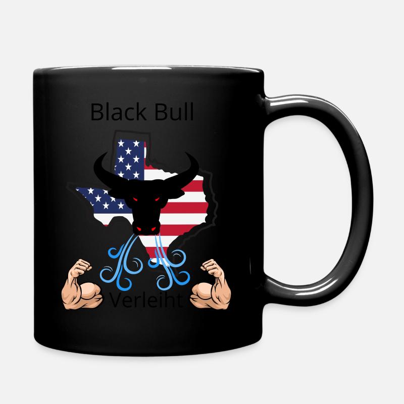 Texas Longhorn mit Power - Tasse einfarbig - Schwarz