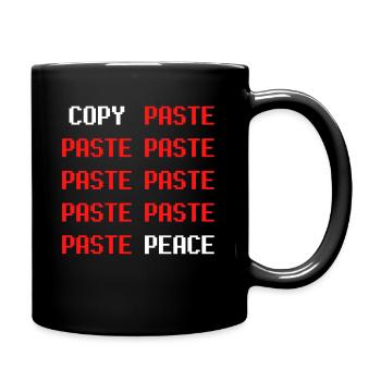 COPY PASTE PEACE informatique informaticien paix - Mug uni - noir - Droite