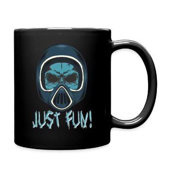 Casque de crâne - Mug uni - noir - Droite