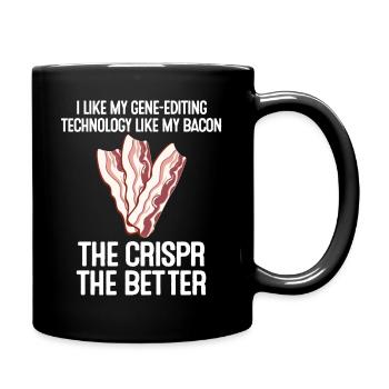 Crispr Quote Bacon Micro-biologists Geneticist - Full Colour Mug - black - Right