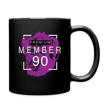 Gamer Team Shirt 90 Ninety - Design: PurpleGorill - Tasse einfarbig - Schwarz - Rechts