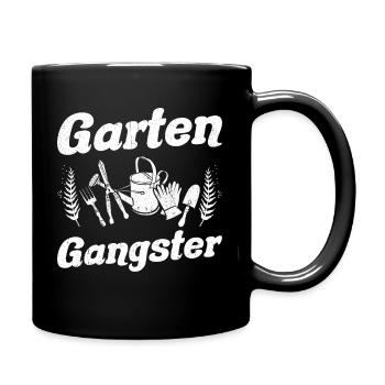 Garten Gangster Gärtnern Gartenarbeit Lustiges Ges - Tasse einfarbig - Schwarz - Rechts