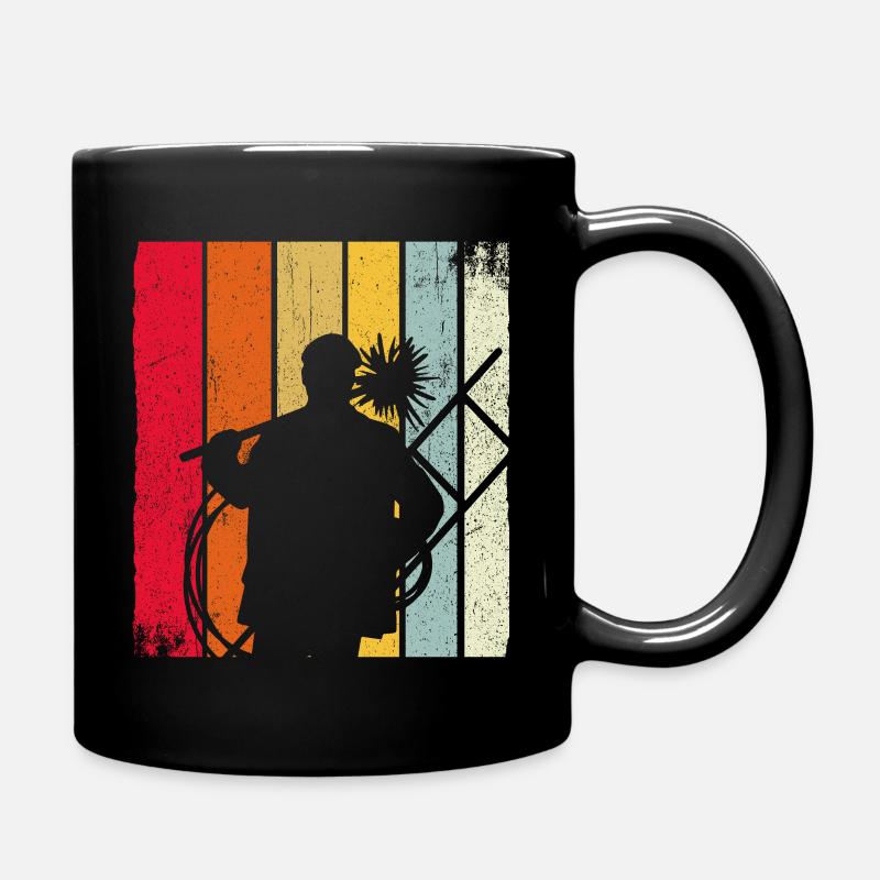 Schornsteinfeger Schornstein Retro Kaminfeger Gesc - Tasse einfarbig - Schwarz