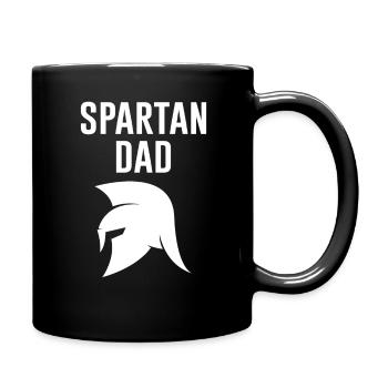 Spartan Dad Papa Vater Vatertag Geschenk - Tasse einfarbig - Schwarz - Rechts