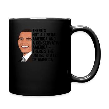 Obama Quote American - Full Colour Mug - black - Right