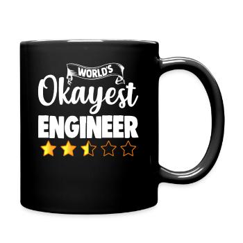 World's Okayest Engineer - Full Colour Mug - black - Right