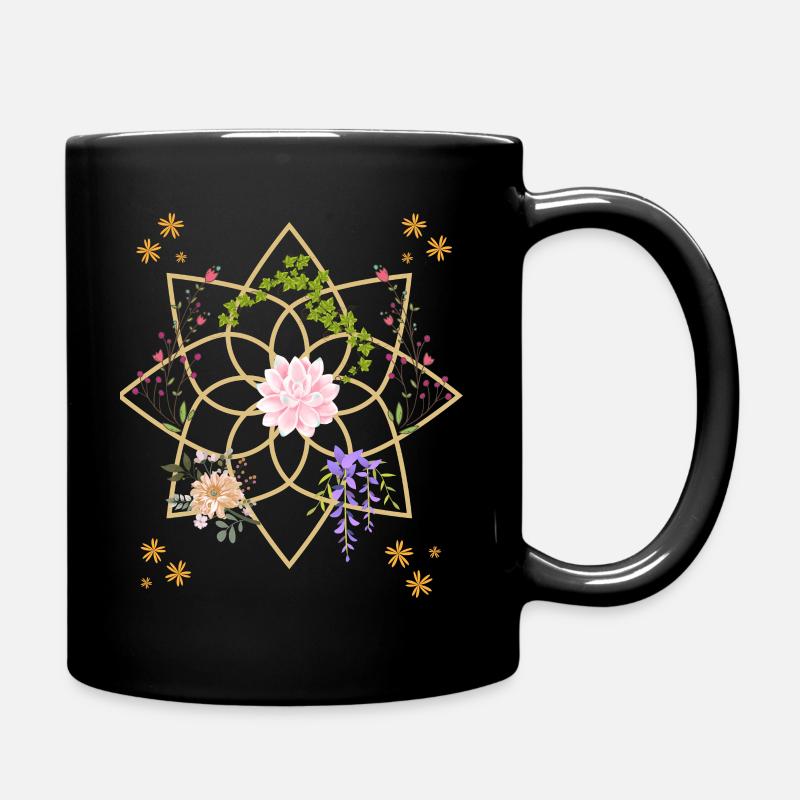 Symbole de fleur étoilée du jardin - Mug uni - noir