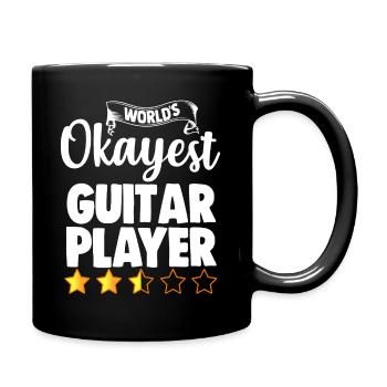 World's Okayest Guitar Player - Full Colour Mug - black - Right