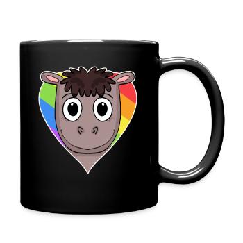 Pferd Lgbt Regenbogen Farben - Tasse einfarbig - Schwarz - Rechts