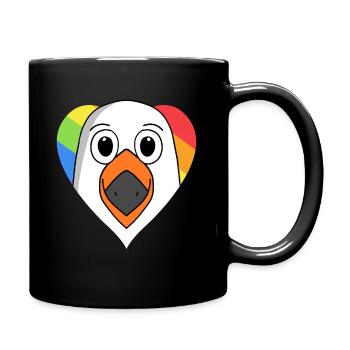 Möwe Lgbt Regenbogen Farben - Tasse einfarbig - Schwarz - Rechts