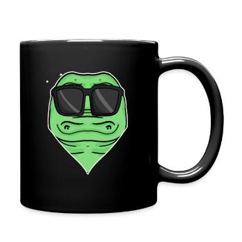 Crocodile cool avec lunettes de soleil - Mug uni - noir - Droite
