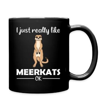 Meerkat Lover Funny Saying Gift - Full Colour Mug - black - Right