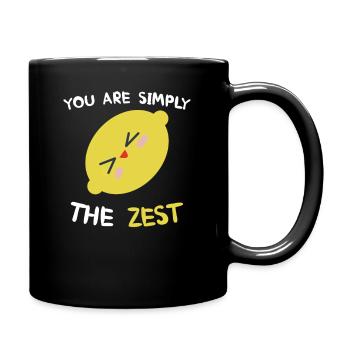 Bio Limonaden selber machen - Spruch Zitrusfrucht - Tasse einfarbig - Schwarz - Rechts