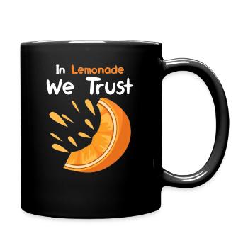 Bio Limonaden selber machen - Spruch Zitrusfrucht - Tasse einfarbig - Schwarz - Rechts