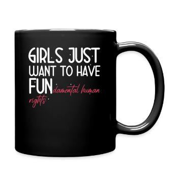 Girls Just Wanna Have Fundamental Rights - Mug uni - noir - Droite