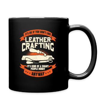 Leather Processing Hobby Leather Craft Gift - Full Colour Mug - black - Right