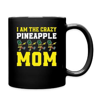 Ananas Mama - Tasse einfarbig - Schwarz - Rechts