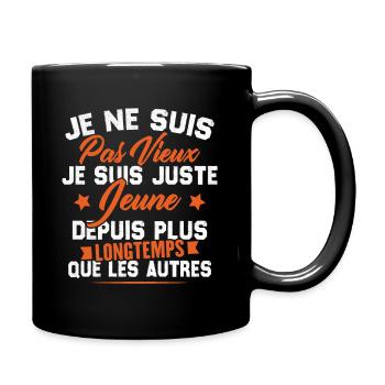 Je ne suis pas vieux je suis juste jeune - Mug uni - noir - Droite