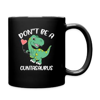 Dinosaurier - Tasse einfarbig - Schwarz - Rechts