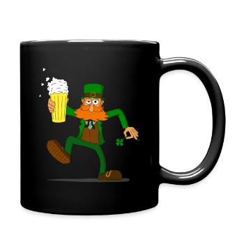 Irish Guy St Patrick's Day - Full Colour Mug - black - Right