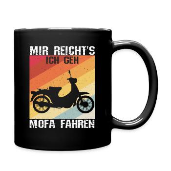 Mir Reichts ich Geh Mofa Roller Fahren Mofafahrer - Tasse einfarbig - Schwarz - Rechts