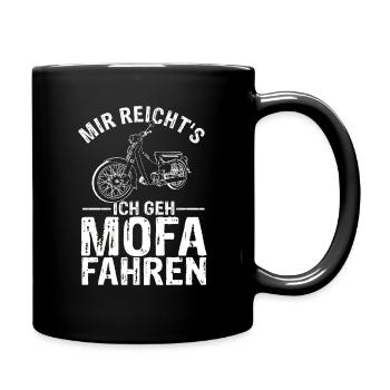 Mir Reichts ich Geh Mofa Roller Fahren Geschenk - Tasse einfarbig - Schwarz - Rechts