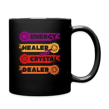 Energy Medicine Healing Positive Energy Crystals - Full Colour Mug - black - Right