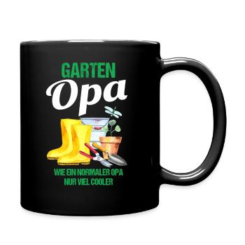 Garten Opa Lustiger Spruch Geschenk Herren - Tasse einfarbig - Schwarz - Rechts