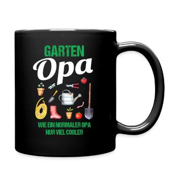 Garten Opa Lustiger Spruch Geschenk Herren - Tasse einfarbig - Schwarz - Rechts