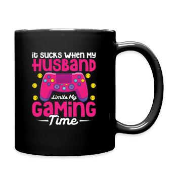 It Sucks When My Husband Limits My Gaming Time - Full Colour Mug - black - Right