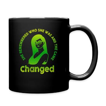 She Remembered Who She Was And The Game Changed - Full Colour Mug - black - Right