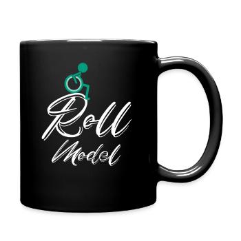 Roll Model Disability Awareness PWD Wheelchair - Full Colour Mug - black - Right