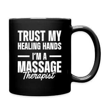 Massage Therapist - Tasse einfarbig - Schwarz - Rechts
