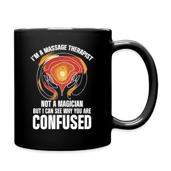 Massage Therapist - Tasse einfarbig - Schwarz - Rechts