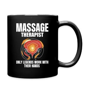 Massage Therapist - Tasse einfarbig - Schwarz - Rechts
