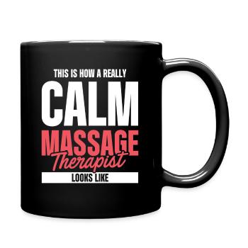 Massage Therapist - Tasse einfarbig - Schwarz - Rechts