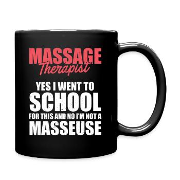 Massage Therapist - Tasse einfarbig - Schwarz - Rechts