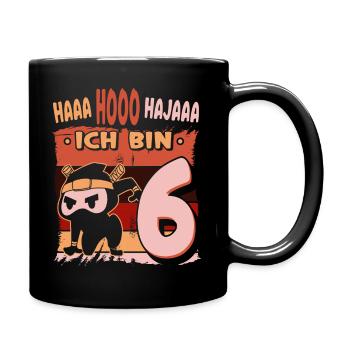 Sechster Geburtstag Junge 6 Jahre Alt - Tasse einfarbig - Schwarz - Rechts