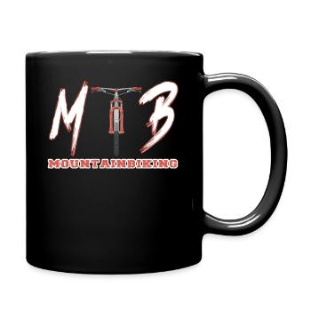 MTB Mountainbiking - Mountainbiker Fahrrad - Full Colour Mug - black - Right