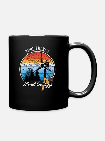 Pure Energy - Wind Energy - Full Colour Mug - black