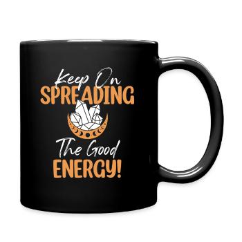 Energy Medicine Positive Energy Crystals Healer - Full Colour Mug - black - Right