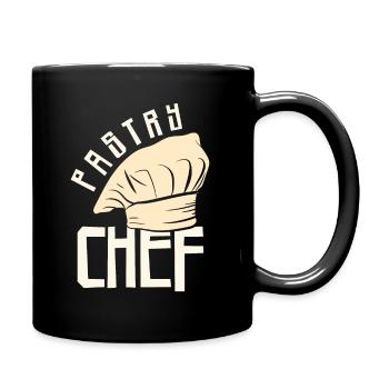 Pastry Chef Skull Baking Pastry Baked Goods - Full Colour Mug - black - Right