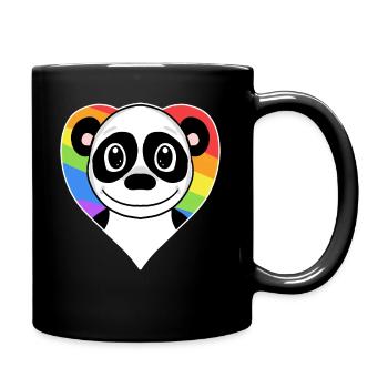 Homosexuell Regenbogen Panda LGBT - Tasse einfarbig - Schwarz - Rechts