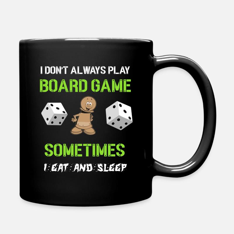 always play boardgames transparent - Tasse einfarbig - Schwarz