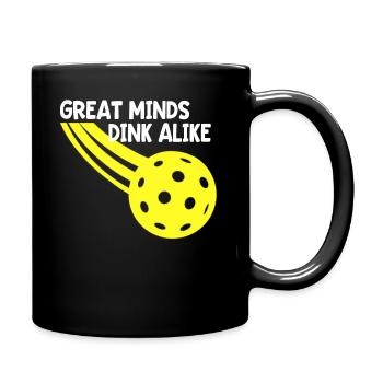 Pickleball Funny Saying Great Minds Dink Alike - Full Colour Mug - black - Right