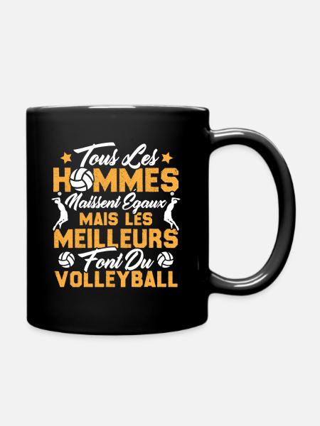 Les Meilleurs Hommes Font Du Volleyball - Mug uni - noir