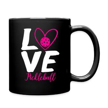 Pickleball Love Heart Women's - Full Colour Mug - black - Right
